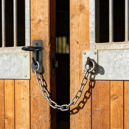 Black Metal Horse Stall Bucket Hanging Hooks
