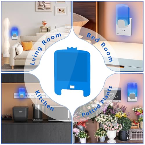 20 PCS Refill Cartridges Compatible with Raid Light Trap Refills Glue Boards Replacement Set, Refill Cartridges Compatible with STEM Blue Light Trap, Double-Sided Adhesive Sticky Traps Glue Cards