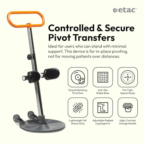 Etac Turner PRO Patient Transfer Aid, Standing Pivot Sit to Stand | Assisted Standing, Pivot Disc, Stand Assist Aid for Elderly, Caregiver Transfer Device, 440 lbs Capacity