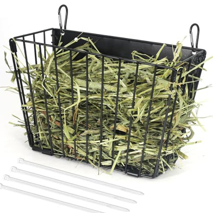 X Large Rabbit Hay Feeder Guinea Pig Hay Feeder Metal Frame Bunny Hay Holder Guinea Pig Hay Holder for Bunny, Guinea Pigs, Chinchillas, Small Animals (1 Pack) - color: 1-Pack Black