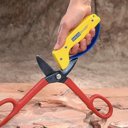 AccuSharp ShearSharp Scissors Sharpener, Diamond-Honed Tungsten Carbide Blade Sharpening Tool for Scissors, Garden Shears, Kitchen Shears, Hedge Clippers, Yellow