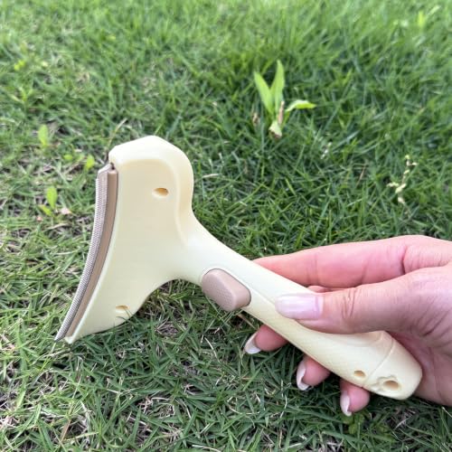 Professional Pet Deshedding Brush for Loose Undercoat Fur, Pet Grooming Comb for Long & Short Haired Dogs Cats, Gentle Skin Friendly - color: yellow