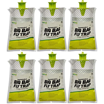 RESCUE! Big Bag Fly Trap – Disposable, Outdoor Use - 6 Traps