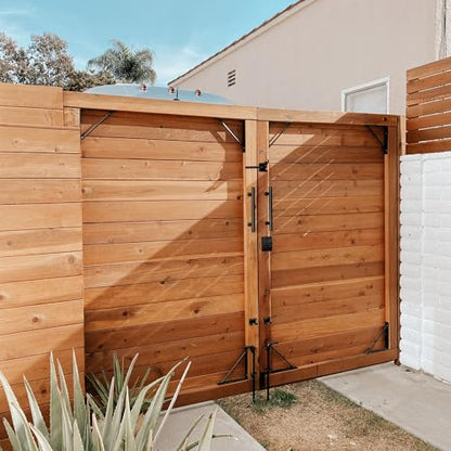 Gate Corner Brace Bracket Anti Sag Gate Frame Kit with Self-Locking Latch