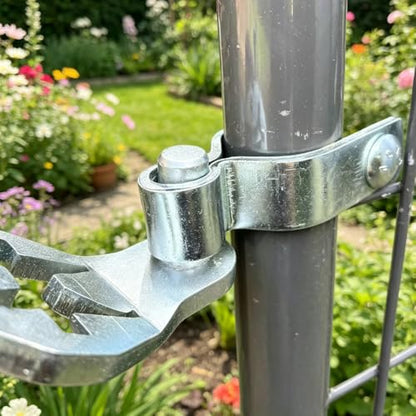 Complete T-Post Gate Hinge Assembly Kit, Galvanized Steel 1-5/8 Inch Chain Link Fence Gate Hinge Pins, Tool-Free Install Hardware for Farm, Garden, Backyard Gates - size: 2Pcs Hinge Pins+2 Pcs 1-5/8 Female Hinges