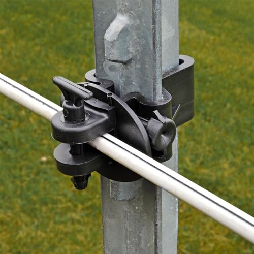 2-Pin T-Post Insulator (Black) - color: Black