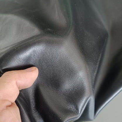Sheep Skin, 0.7-1.0mm Thick, for Gloves, Clothing, Leather Sheets for Crafts and Arts (Black 8-9 Square feet) - color: Black 8-9 square feet