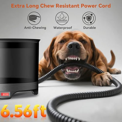 5.5L Heated Water Bowl, Winter Large Heated Dog Bowls for Outside