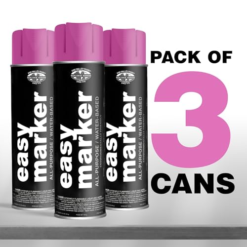 Fox Valley Easy Marker Inverted Spray Paint 16oz Pack of 3, Purple - color: Purple APWA