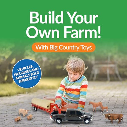 Big Country Toys Hay Trailer with Gooseneck Trailer Hitch, Fun Add-On for Farm Toys & Toy Trucks…