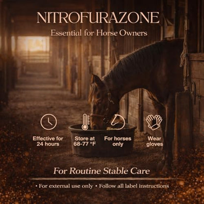 Equine Topical Care Ointment for Horses, Nitrofurazone, 1 lb | Nitrofurazone topical ointment for horses. External-use formula with easy handling for routine stable care.