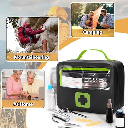 Marscamd Waterproof Empty First Aid Bag with a Detachable Panel - color: Green