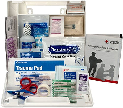 First Aid Only 223-U OSHA-Compliant First Aid Kit, All-Purpose 25-Person Emergency Kit for Business, Worksite, Home, and Vehicle, 106 Pieces (Pack of 2) - size: 2.5" x 8.4" x 9" (Pack of 2)