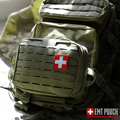 LIVANS Medical Bag, First Aid Bag Empty for Emergency & Trauma Kits - color: Army Green