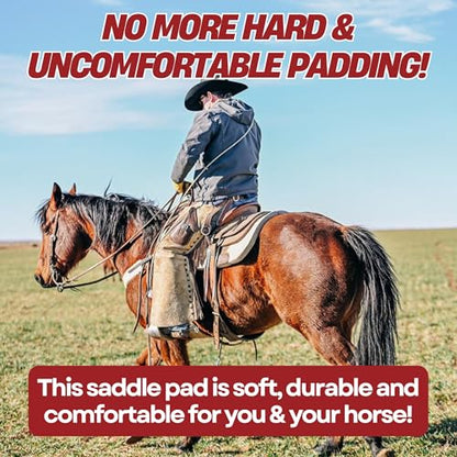 5 Star - 1 1/8" Extra Thick Rancher Western Saddle Pad - The Rancher Performer Full Skirt 32" x 32" This Horse Saddle Pad is Great for Ropers and Ranchers.