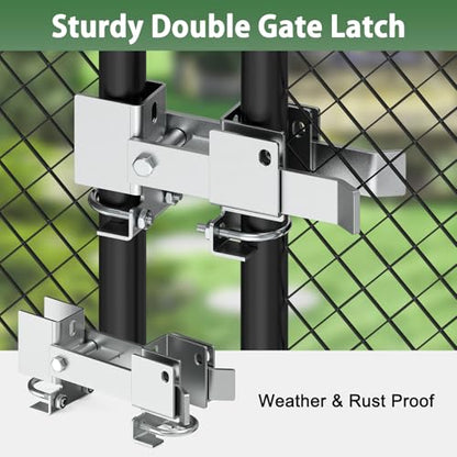 Chain Link Fence Double Gate Latch Residential Strong Arm Double Gate Latch - size: For 1-3/8" Gate Frames