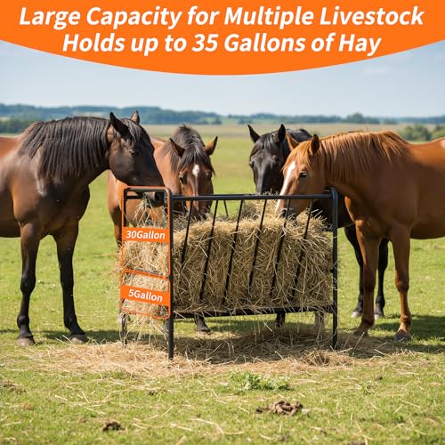 Lesolar Hay Feeder 35 Gallons,Heavy Duty Hay Feeder for Goats