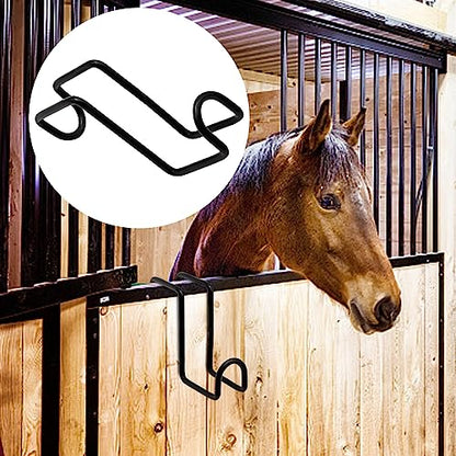 4 Inch Tack Hook Over Rail Bridle Hooks Heavy Duty Horse Water Bucke (2PCS) - size: 2 Pieces