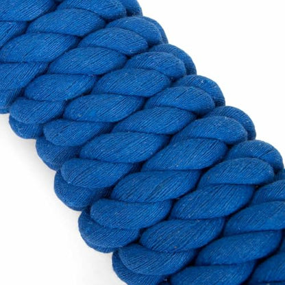 Jeffers Twisted Cotton Horse Lead Rope w/Brass Bolt Snap, 10' L - Blue - color: Twisted Blue, size: 3/4" x 10'L