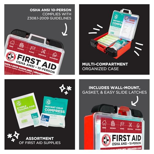 Be Smart Get Prepared OSHA/ANSI First Aid Kit - 10 Person