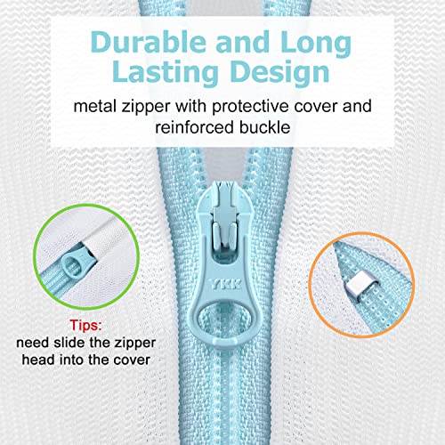OTraki Large Mesh Laundry Bags 24x32 inch Hanging Delicates Mesh Laundry Bag with Handles Lingerie Bags Washing Machine Bag Zipper Opening,Don't Drying, Melting 140-176℉,White - size: 24 x 32 inch