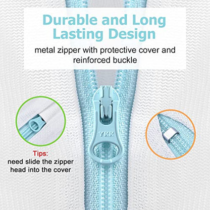 OTraki Large Mesh Laundry Bags 24x32 inch Hanging Delicates Mesh Laundry Bag with Handles Lingerie Bags Washing Machine Bag Zipper Opening,Don't Drying, Melting 140-176℉,White - size: 24 x 32 inch