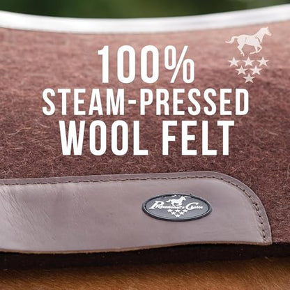 Professional's Choice 100% Steam-Pressed Wool Felt Western Saddle Pad - color: Chocolate, size: 31" x 32" x 1"