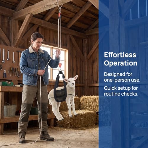 Mikikit 2 PCS Goat Sling for Hoof Trimming and Calf Weighing Animals