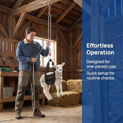 Mikikit 2 PCS Goat Sling for Hoof Trimming and Calf Weighing Animals