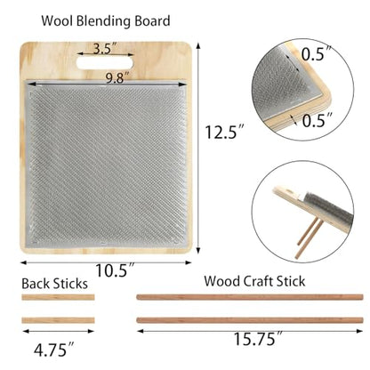 Jucoan Wool Carder Blending Board Set, Large Tilted Blending Board