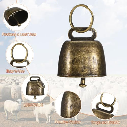 M METERXITY 3-Pack Goat Collars with Bells Polyester Blue - color: Blue
