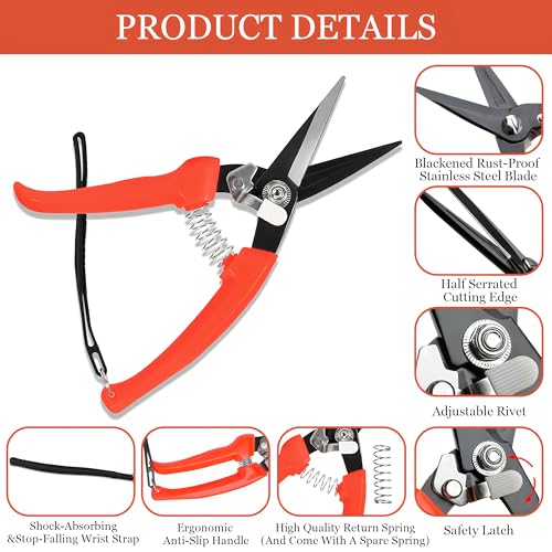 Goat Hoof Trimmers,Professional Hoof Care Trimming Shears Nail Clippers for Sheep,Goats,Alpaca,Lamb,Horse,Pig Hooves Multi-Purpose Pruning Versatile Steel Trimmer for Twig and Floral Scissor Tool