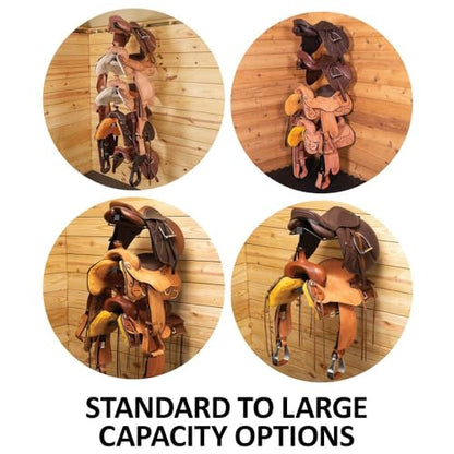 EASY-UP Mounted Saddle Racks | Optimal Storage Solution for Horse Saddles - style: 5 Tier Saddle Rack