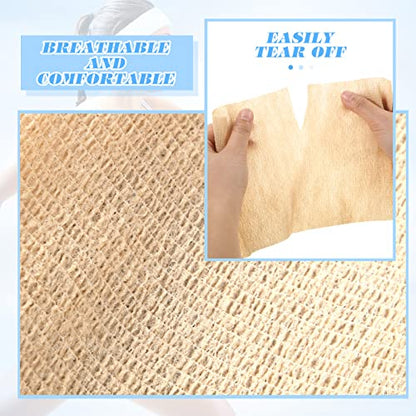 Nuanchu 3 Pcs Self Adhesive Cohesive Wrap Bandage 6inch x 5yard, Beige - color: Beige