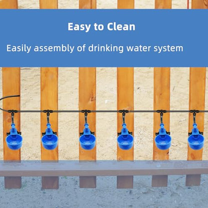 Automatic Chicken Waterer, 6 Cups Float Controlled No-Spill Dispenser