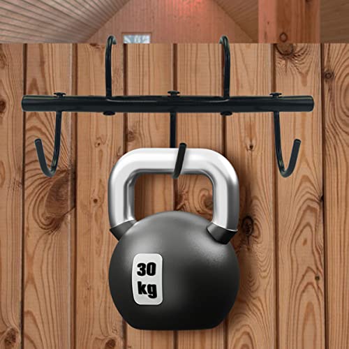 2Pcs Steel Tack Rack with Swivel Hooks for Horses Black Hanging Bridle Hooks Portable Tack Hangers Horse Tack Room Organizer Horse Tack Holder Stall Room Fence Trailer Accessories