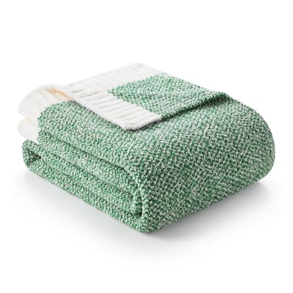 Snuggle Sac Green Throw XL Blanket 50x70,Super Soft Warm Blankets Oversized Throw Knit Blankets Fuzzy Plush Blanket, Heather Green, 50x70 inches - color: Green, size: Throw-XL (50"x70")