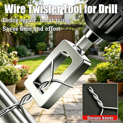 Wire Twister Tool for Drill, 9#+11#Multifunctional Wire Twisting Tool