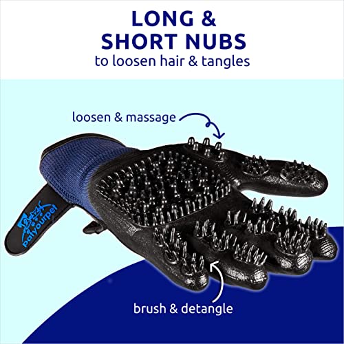 Pat Your Pet Grooming Gloves - Cat & Dog Hair Remover Glove for Deshedding Long and Short Fur