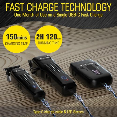BESTBOMG® Hair Clippers for Men, Clipper, Trimmer & Shaver Set, BS-808A - color: Black
