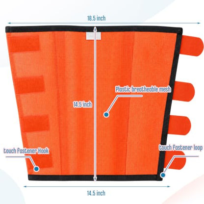 Jexine 8 Pcs Mesh Fly Boots for Horse - color: Orange, Blue