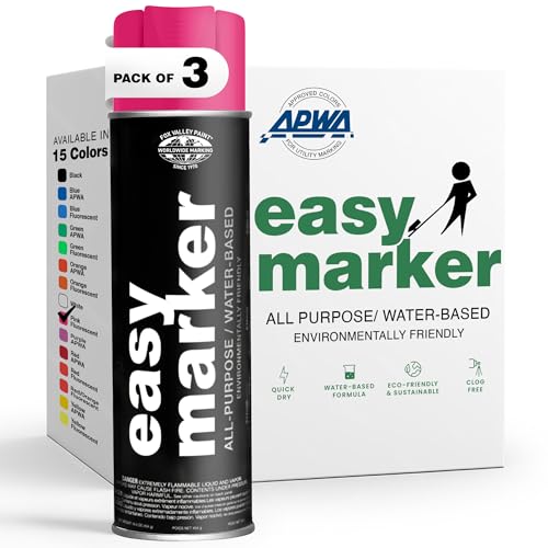 Fox Valley Easy Marker Inverted Paint 16oz Pack of 3, Pink Fluorescent - color: Pink Fluorescent
