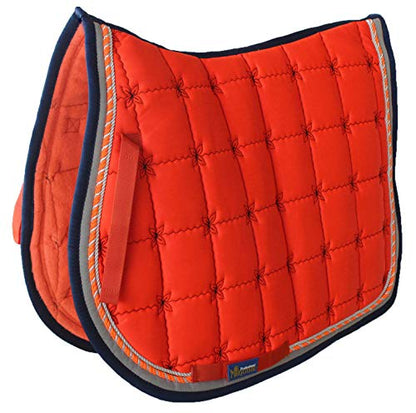 CHALLENGER Horse Cotton Quilted All Purpose English Saddle PAD Trail Contoured Orange 72F37