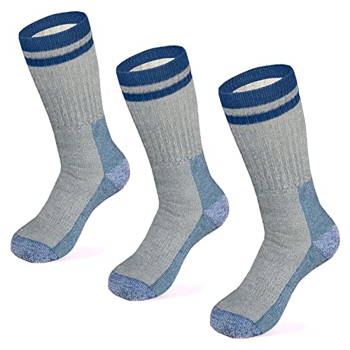 MERIWOOL Merino Wool Hiking Socks for Men and Women – 3 Pairs Midweight Cushioned – Warm n Breathable - color: Cloud, size: X-Large