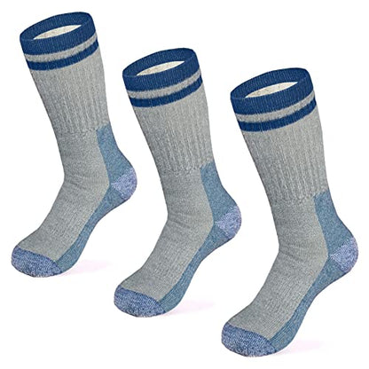 MERIWOOL Merino Wool Hiking Socks for Men and Women – 3 Pairs Midweight Cushioned – Warm n Breathable - color: Cloud, size: X-Large