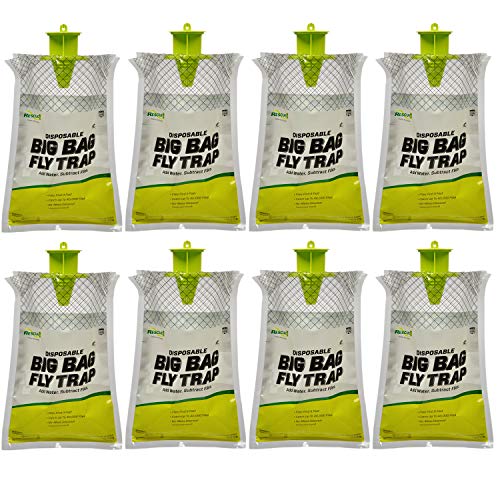 RESCUE! Big Bag Fly Trap – Disposable, Outdoor Use - 8 Traps