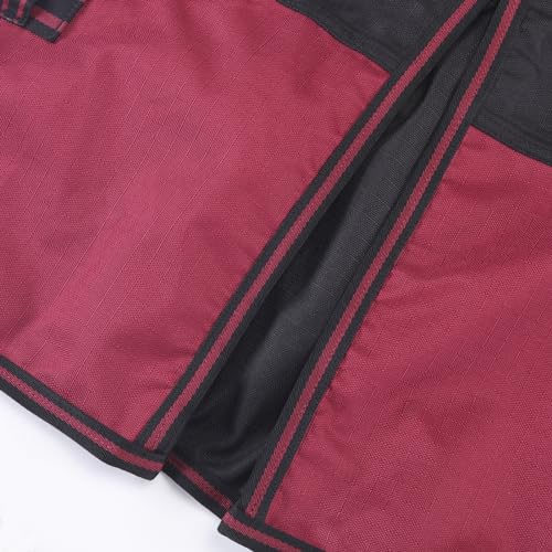 1200D Horse Blanket, 0g No-Fill Waterproof Turnout Rain Sheet - color: Black Wine, size: 84"