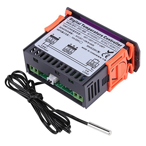 110V 220V Digital Temperature Controller Thermostat with External Sensor, Precision Control, Adjustable Setpoint Range 30°C to 300°C for Laboratory