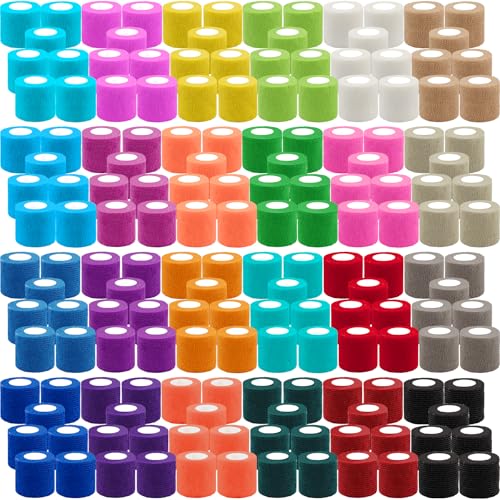 BQTQ 168 Rolls Elastic Adhesive Tape 2 Inch Self Adherent Stretch Bandages - color: Rich Colors, size: 2 Inch