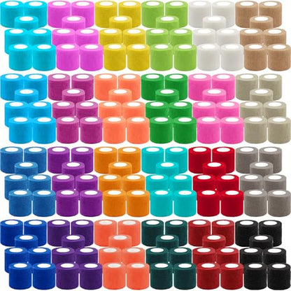 BQTQ 168 Rolls Elastic Adhesive Tape 2 Inch Self Adherent Stretch Bandages - color: Rich Colors, size: 2 Inch